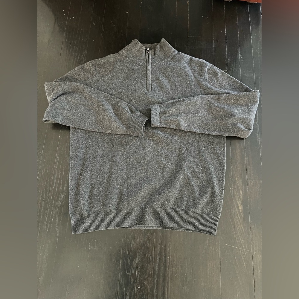 JOSEPH & LYMANMen's Gray Sweater 100%cashmere size L